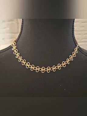 Gold-tone Bee Link Choker Necklace
